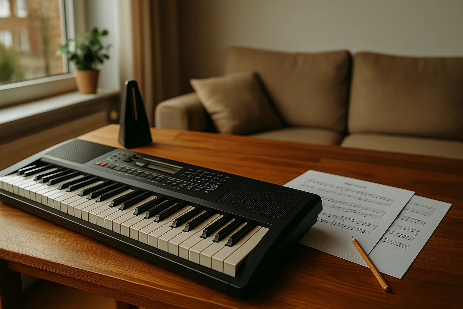 popliedjes keyboardles Hoogeveen keyboard bladmuziek huiskamer